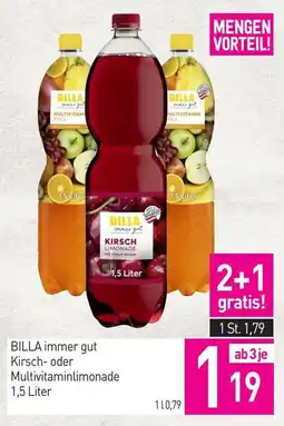 Sutterlüty Billa immer gut kirsch- oder multivitaminlimonade Angebot