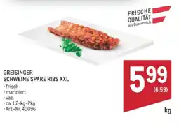 Metro Greisinger schweine spare ribs Angebot