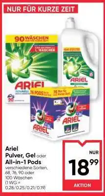 Maximarkt Ariel Pulver, Gel oder All-in-1 Pods Angebot