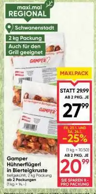 Maximarkt Gamper Hühnerflügerl in Bierteigkruste Angebot