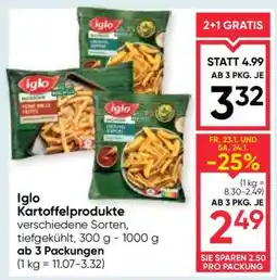 Maximarkt iglo Kartoffelprodukte Angebot
