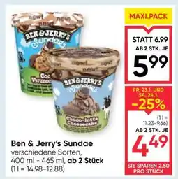 Maximarkt Ben & Jerry's Sundae Angebot