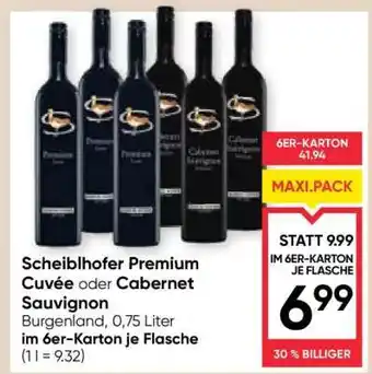 Maximarkt Scheiblhofer Premium Cuvée oder Cabernet Sauvignon Angebot