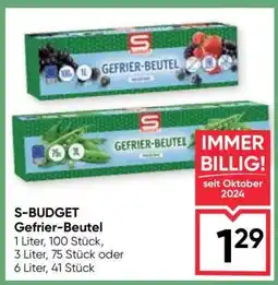 Maximarkt S-BUDGET Gefrier-Beutel Angebot