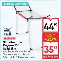 Maximarkt Standtrockner Pegasus 150 Solid Slim Angebot