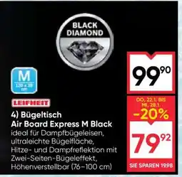Maximarkt Bügeltisch Air Board Express M Black Angebot