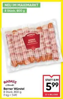 Maximarkt BERNER WÜRSTEL Angebot