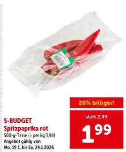 Interspar S-BUDGET Spitzpaprika rot Angebot