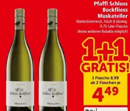 Interspar Weingut R&A Pfaffl Schloss Bockfliess Muskateller Angebot