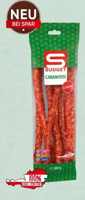 Spar S Budget Cabanossi Angebot