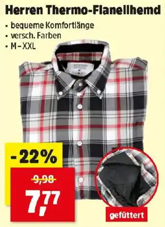 Thomas Philipps Herren Thermo-Flanellhemd Angebot