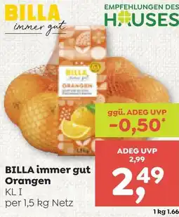 ADEG BILLA immer gut Orangen Angebot