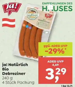 ADEG ja! Natürlich Bio Angebot
