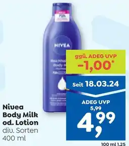 ADEG Nivea Body Milk od. Lotion Angebot