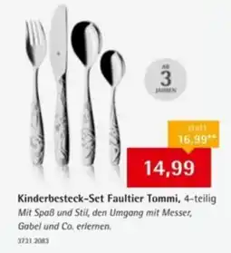 XXXLutz Kinderbesteck-Set Faultier Tommi Angebot