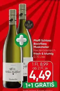 Spar Pfaffl Schloss Bockfliess Muskateller Angebot