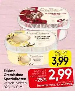 Spar Eskimo Cremissimo Spezialitäten Angebot