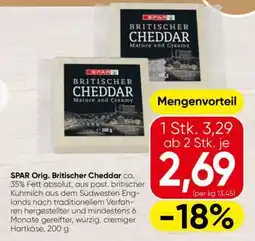 Spar SPAR Orig. Britischer Cheddar Angebot