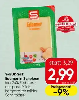 Spar S-BUDGET Edamer in Scheiben Angebot