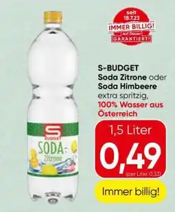 Spar S-BUDGET Soda Zitrone oder Soda Himbeere Angebot