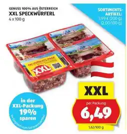 Hofer XXL SPECKWÜRFERL Angebot