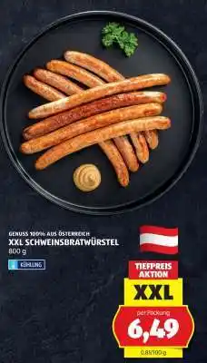 Hofer XXL SCHWEINSBRATWÜRSTEL Angebot