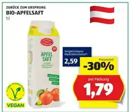 Hofer BIO-APFELSAFT Angebot