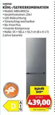 Hofer GORENJE KÜHL-/GEFRIERKOMBINATION Angebot