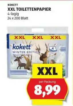 Hofer KOKETT XXL TOILETTENPAPIER Angebot