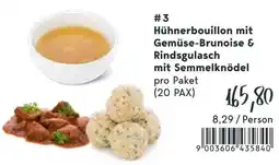 Eurogast Grissemann Hühnerbouillon mit Gemüse-Brunoise & Rindsgulasch mit Semmelknödel Angebot