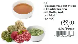 Eurogast Grissemann Pilzconsommé mit Pilzen & Knödelvariation mit Blattspinat Angebot