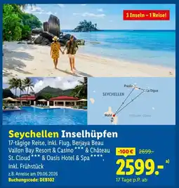 Lidl Reisen Seychellen Inselhüpfen Angebot