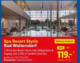 Lidl Reisen Spa Resort Styria Bad Waltersdorf Angebot