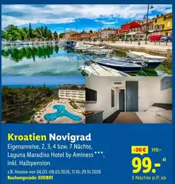 Lidl Reisen Kroatien Novigrad Angebot