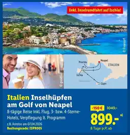 Lidl Reisen Italien Inselhüpfen am Golf von Neapel Angebot