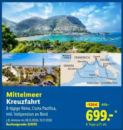 Lidl Reisen Mittelmeer Kreuzfahrt Angebot