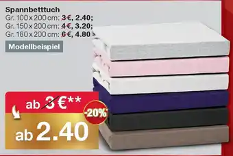 Woolworth Spannbetttuch Angebot
