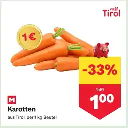 MPreis Karotten Angebot