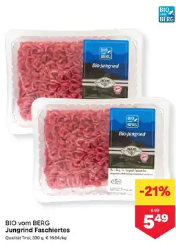 MPreis Bio vom berg jungrind faschiertes Angebot