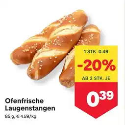 MPreis Ofenfrische Laugenstangen Angebot