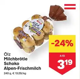 MPreis Milchbrötle schoko alpen frischmilch Angebot