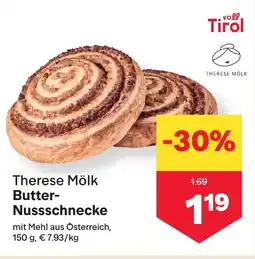MPreis Therese mölk butter nussschnecke Angebot