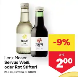 MPreis Lenz moser servus weiß oder rot stifterl Angebot