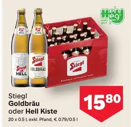 MPreis Stiegl goldbräu oder hell kiste Angebot