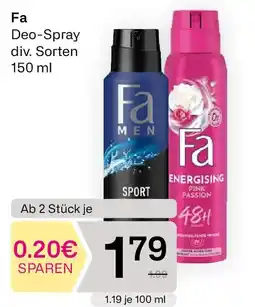 Bipa Fa Deo Spray Angebot