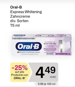 Bipa Oral-B Express Whitening Zahncreme Angebot