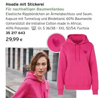 Hoodie mit stickerei