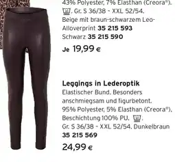 Tchibo Eduscho Leggings in Lederoptik Angebot