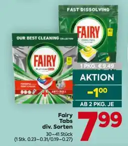 Billa Fairy Tabs div. Sorten Angebot