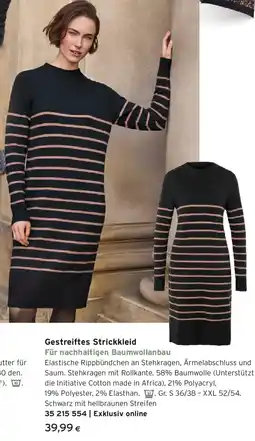Tchibo Eduscho Gestreiftes Strickkleid Angebot